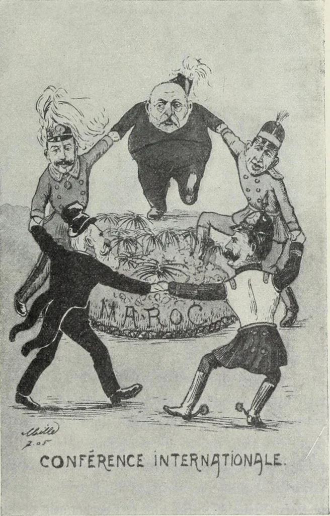 An illustration from Europas Fürsten im Sittenspiegel der Karikatur, mit 468 Textillustrationen und 72 farbigen Kunstblättern nach seltenen und amüsanten Karikaturen, aus allen Ländern und Zeitepochen, 1908, leaf 93