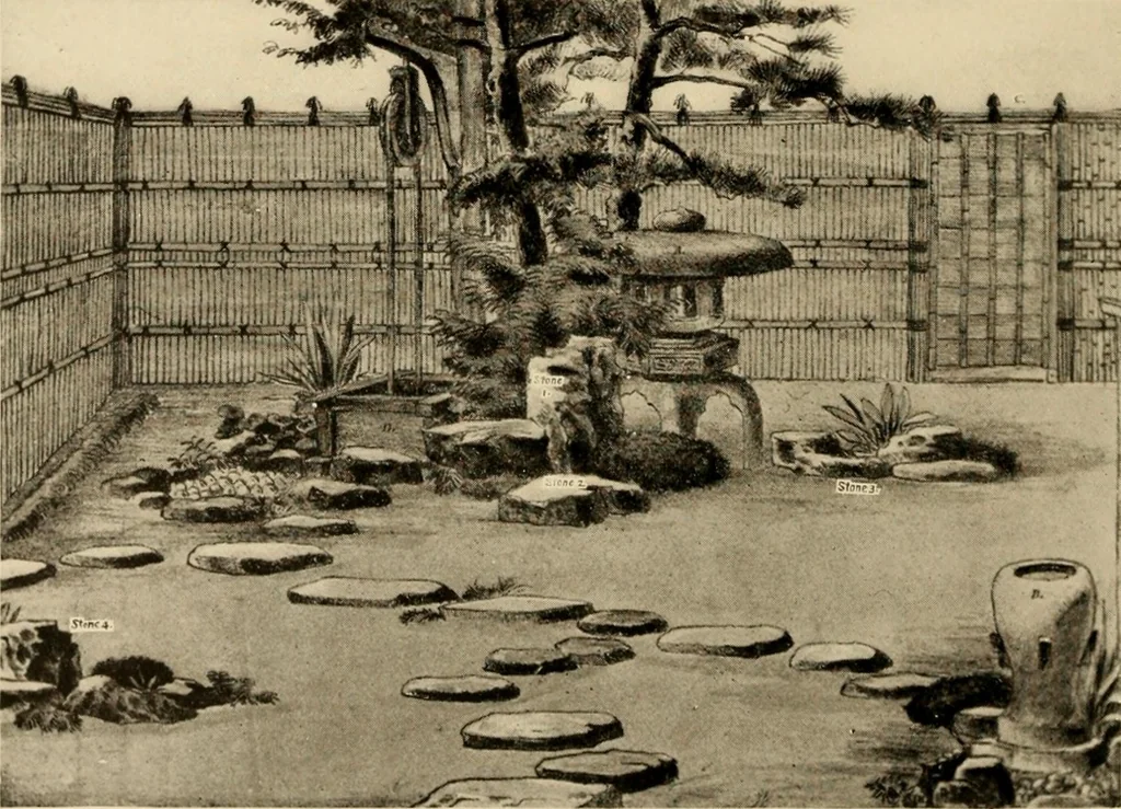An illustration from European and Japanese gardens; papers read before the American Institute of Architects, 1902, leaf 157