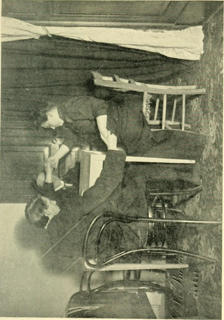 An illustration from Eusapia Palladino and her phenomena, 1909, leaf 257