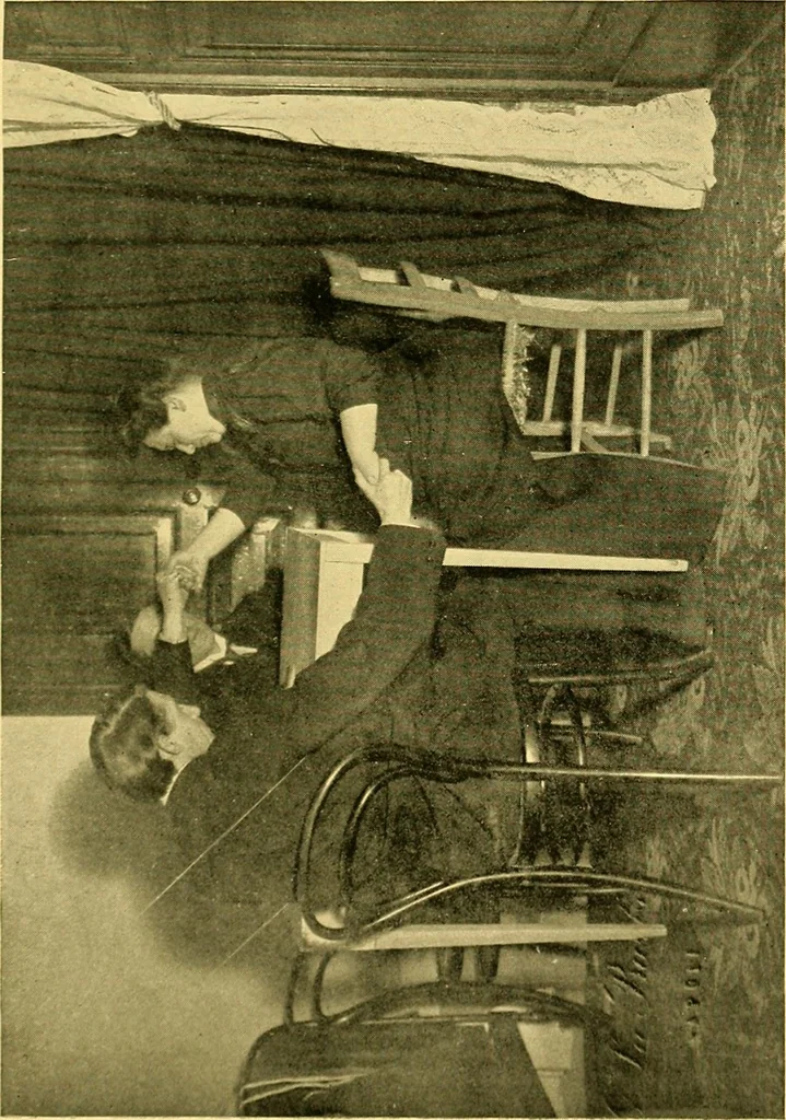 An illustration from Eusapia Palladino and her phenomena, 1909, leaf 258