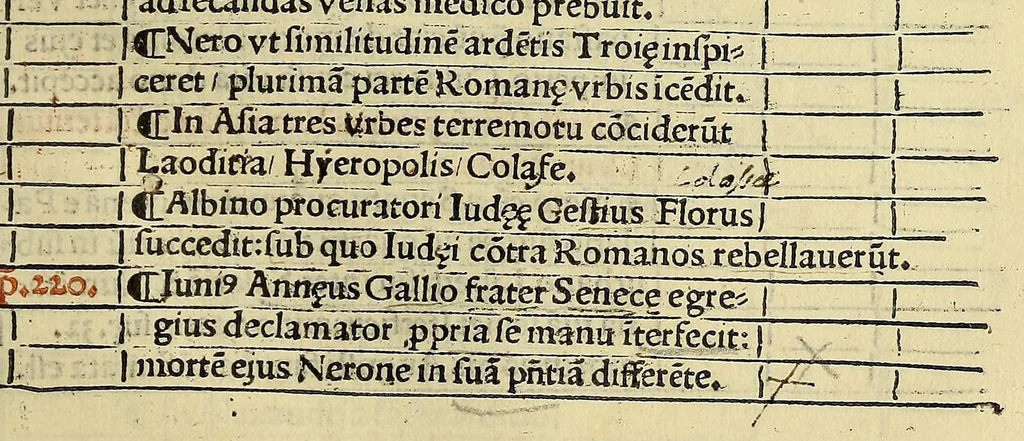 An illustration from Eusebii C[a]esarie[n]sis episcopi chronicon:, 1512, leaf 213