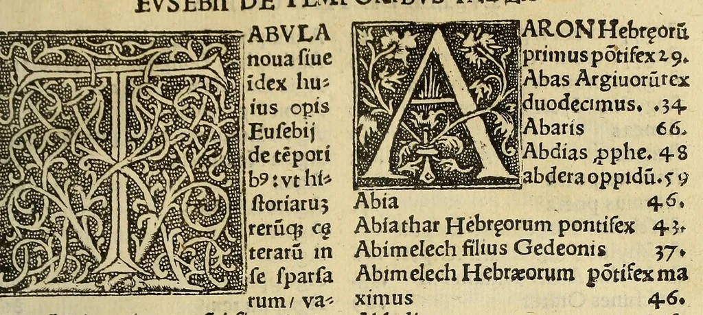 An illustration from Eusebii Cæsarie[n]sis episcopi chronico[n]:, 1518, leaf 5