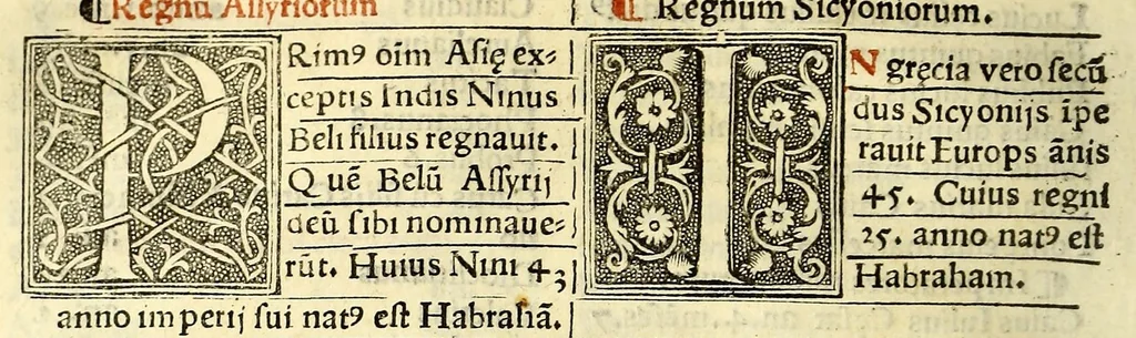 An illustration from Eusebii Cæsarie[n]sis episcopi chronico[n]:, 1518, leaf 70