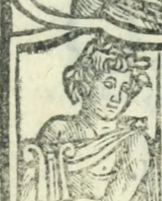 An illustration from Eutichia : comedia di Nicola Grasso Mantouano, intitolata Eutichia : nuouamente corretta, & con ogni diligenza stampata, 1530, leaf 8