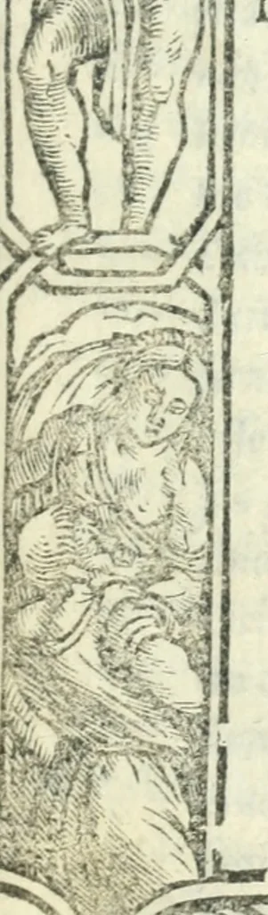 An illustration from Eutichia : comedia di Nicola Grasso Mantouano, intitolata Eutichia : nuouamente corretta, & con ogni diligenza stampata, 1530, leaf 8