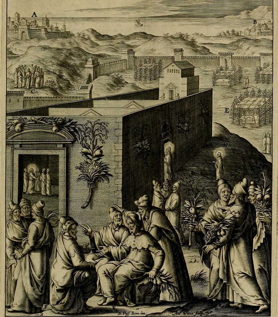An illustration from Evangelicae historiae imagines : ex ordine euangeliorum, quae toto anno in missae sacrificio recitantur, in ordinem temporis vitae Christi digestae, 1593, leaf 114