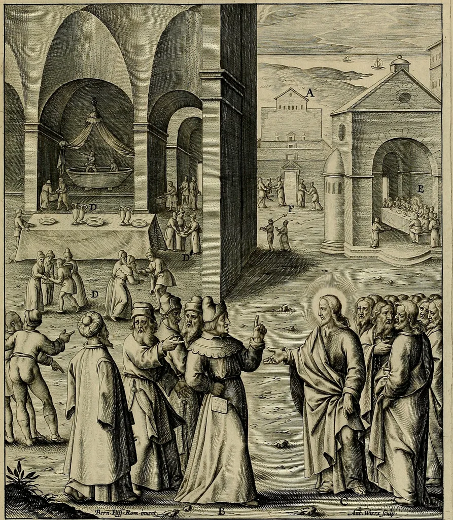 An illustration from Evangelicae historiae imagines : ex ordine euangeliorum, quae toto anno in missae sacrificio recitantur, in ordinem temporis vitae Christi digestae, 1593, leaf 134