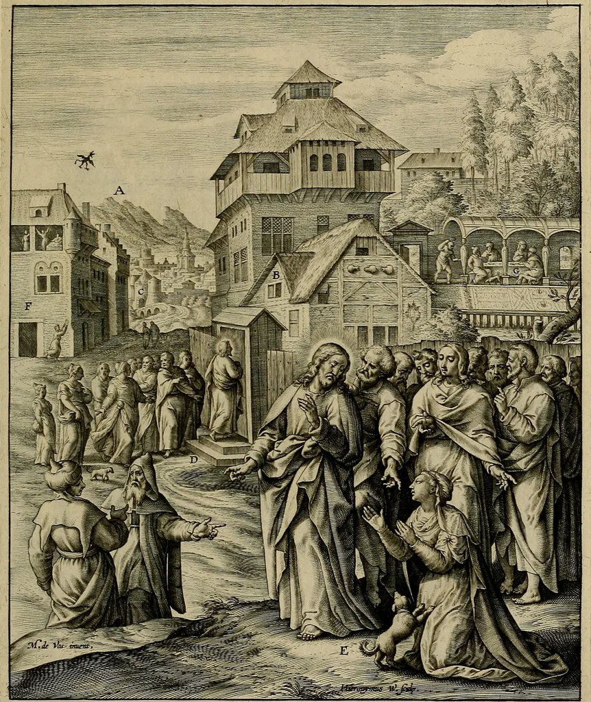 An illustration from Evangelicae historiae imagines : ex ordine euangeliorum, quae toto anno in missae sacrificio recitantur, in ordinem temporis vitae Christi digestae, 1593, leaf 136