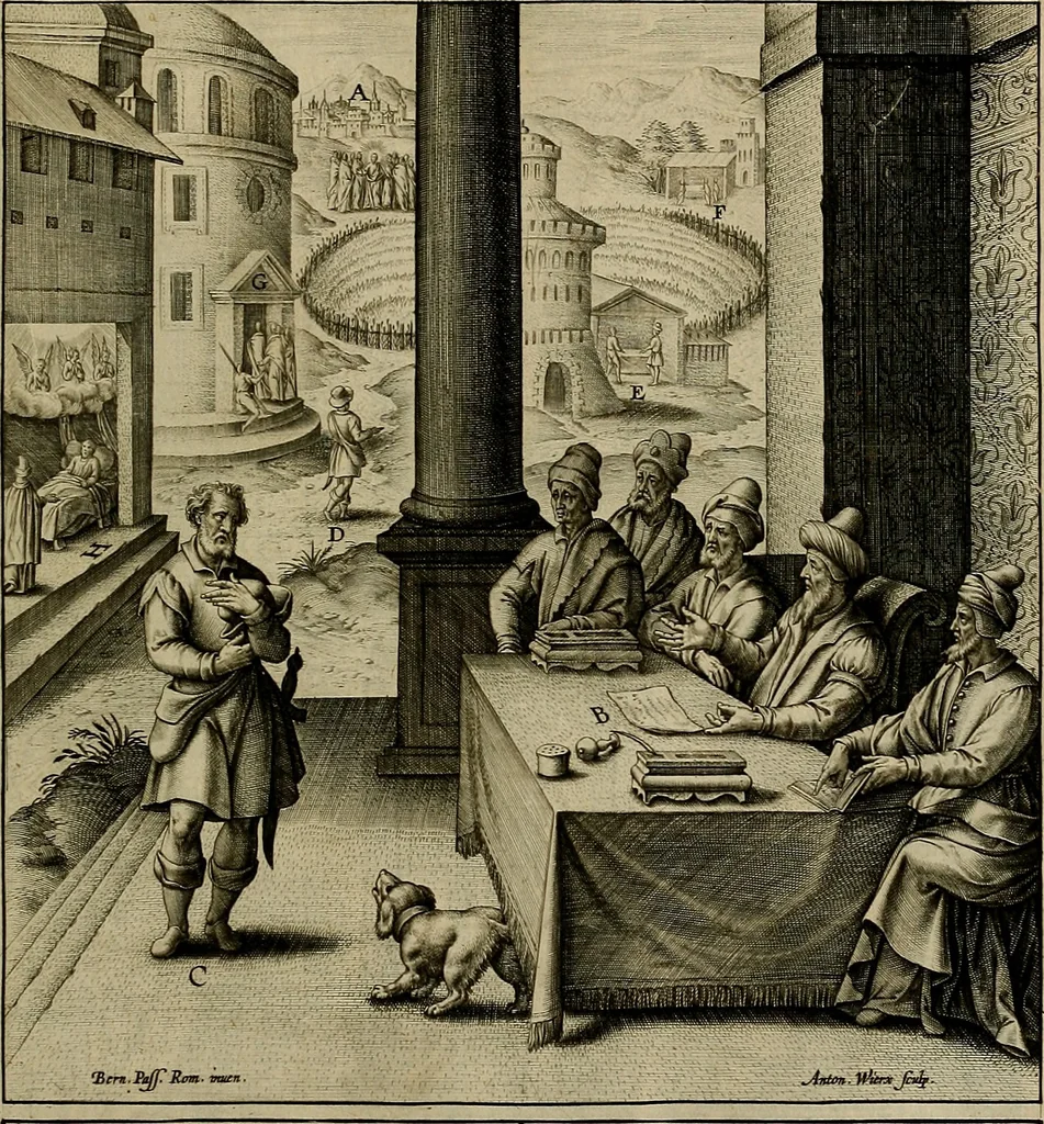 An illustration from Evangelicae historiae imagines : ex ordine euangeliorum, quae toto anno in missae sacrificio recitantur, in ordinem temporis vitae Christi digestae, 1593, leaf 142