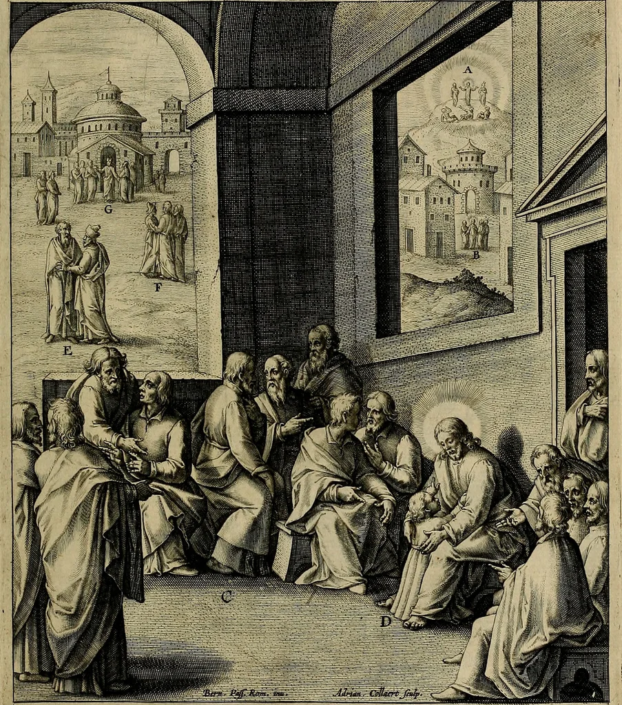 An illustration from Evangelicae historiae imagines : ex ordine euangeliorum, quae toto anno in missae sacrificio recitantur, in ordinem temporis vitae Christi digestae, 1593, leaf 154