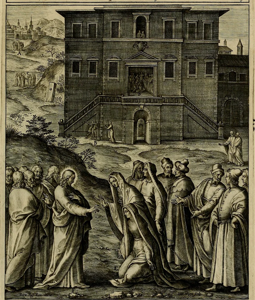 An illustration from Evangelicae historiae imagines : ex ordine euangeliorum, quae toto anno in missae sacrificio recitantur, in ordinem temporis vitae Christi digestae, 1593, leaf 168