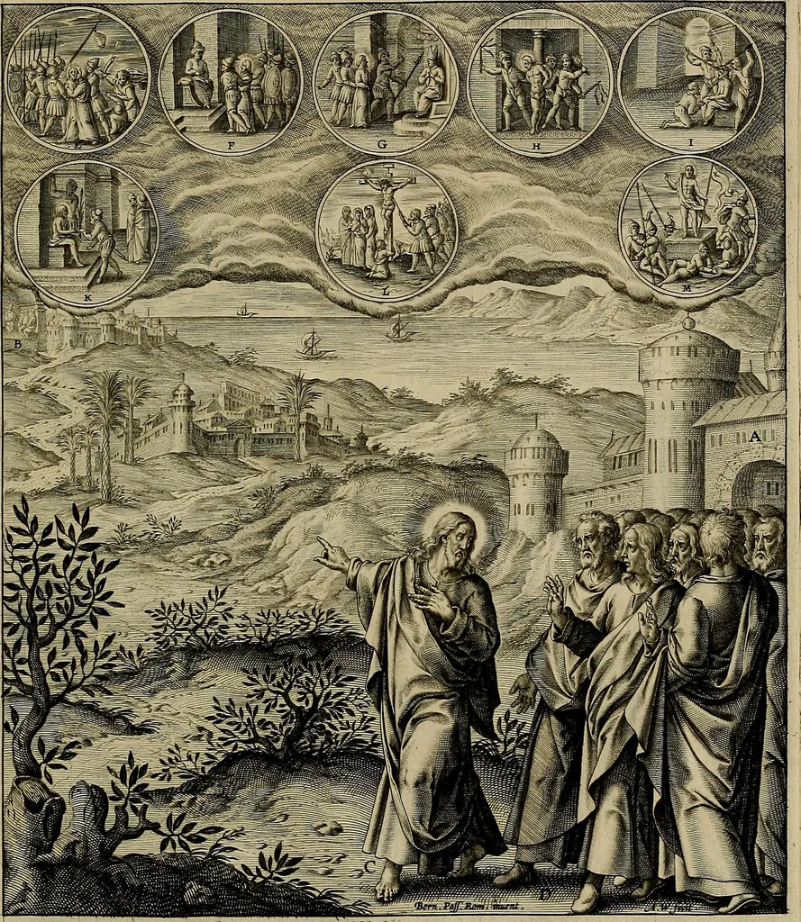 An illustration from Evangelicae historiae imagines : ex ordine euangeliorum, quae toto anno in missae sacrificio recitantur, in ordinem temporis vitae Christi digestae, 1593, leaf 174