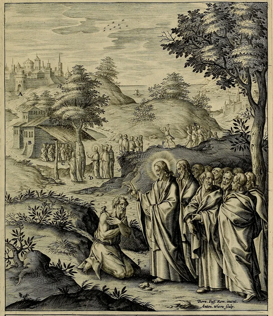 An illustration from Evangelicae historiae imagines : ex ordine euangeliorum, quae toto anno in missae sacrificio recitantur, in ordinem temporis vitae Christi digestae, 1593, leaf 176