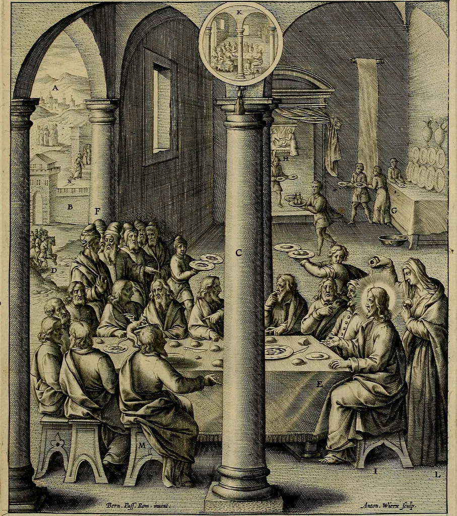 An illustration from Evangelicae historiae imagines : ex ordine euangeliorum, quae toto anno in missae sacrificio recitantur, in ordinem temporis vitae Christi digestae, 1593, leaf 182