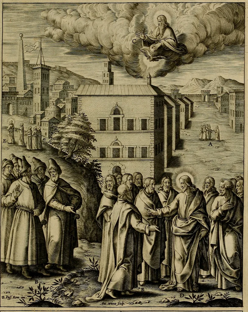 An illustration from Evangelicae historiae imagines : ex ordine euangeliorum, quae toto anno in missae sacrificio recitantur, in ordinem temporis vitae Christi digestae, 1593, leaf 192