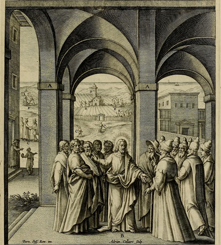 An illustration from Evangelicae historiae imagines : ex ordine euangeliorum, quae toto anno in missae sacrificio recitantur, in ordinem temporis vitae Christi digestae, 1593, leaf 196