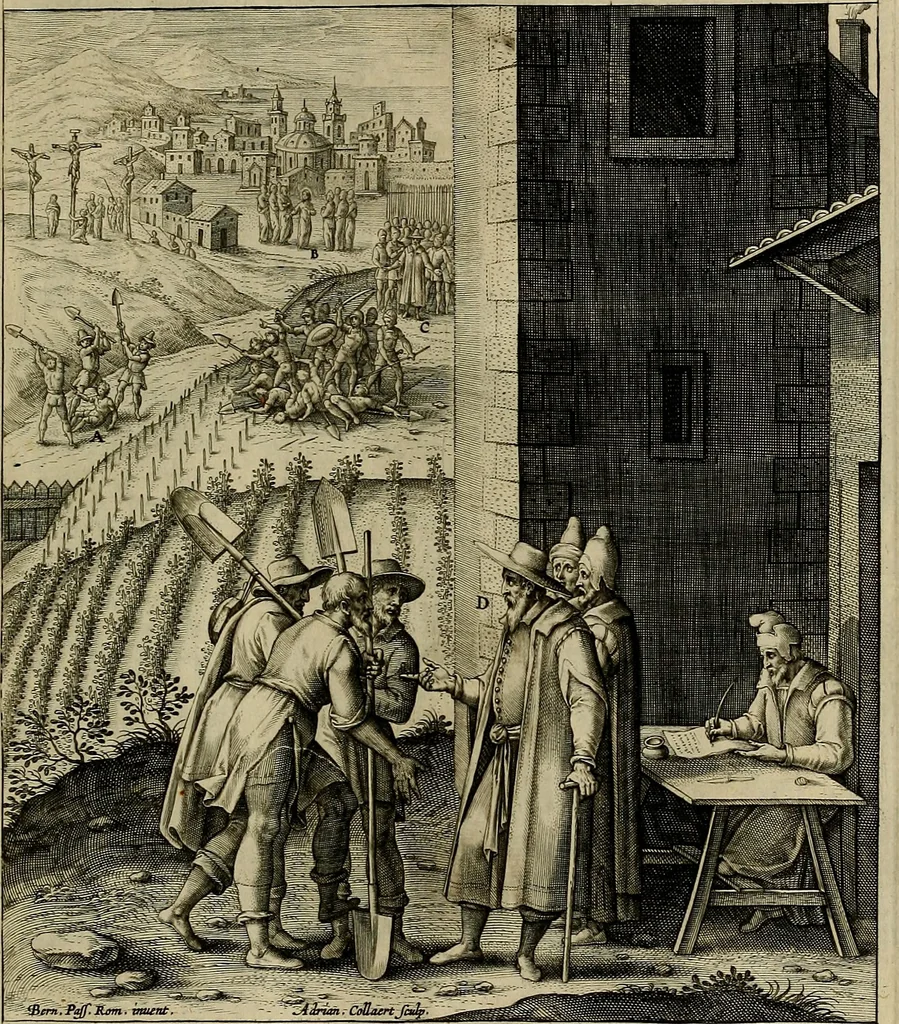 An illustration from Evangelicae historiae imagines : ex ordine euangeliorum, quae toto anno in missae sacrificio recitantur, in ordinem temporis vitae Christi digestae, 1593, leaf 198