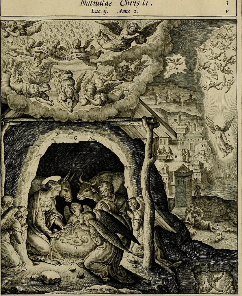 An illustration from Evangelicae historiae imagines : ex ordine euangeliorum, quae toto anno in missae sacrificio recitantur, in ordinem temporis vitae Christi digestae, 1593, leaf 20