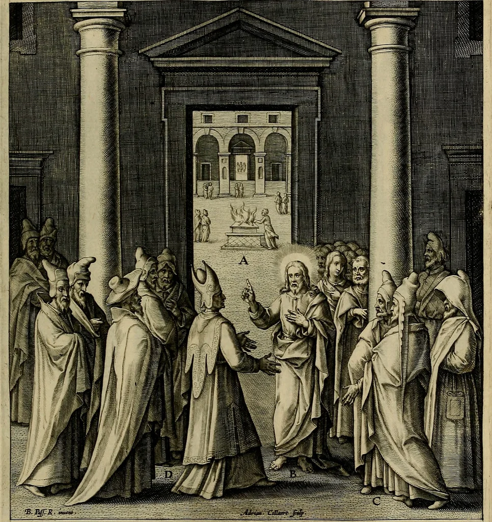 An illustration from Evangelicae historiae imagines : ex ordine euangeliorum, quae toto anno in missae sacrificio recitantur, in ordinem temporis vitae Christi digestae, 1593, leaf 204