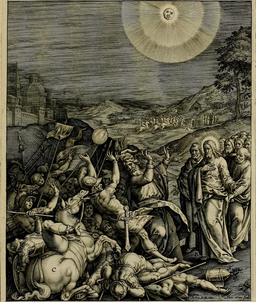 An illustration from Evangelicae historiae imagines : ex ordine euangeliorum, quae toto anno in missae sacrificio recitantur, in ordinem temporis vitae Christi digestae, 1593, leaf 230