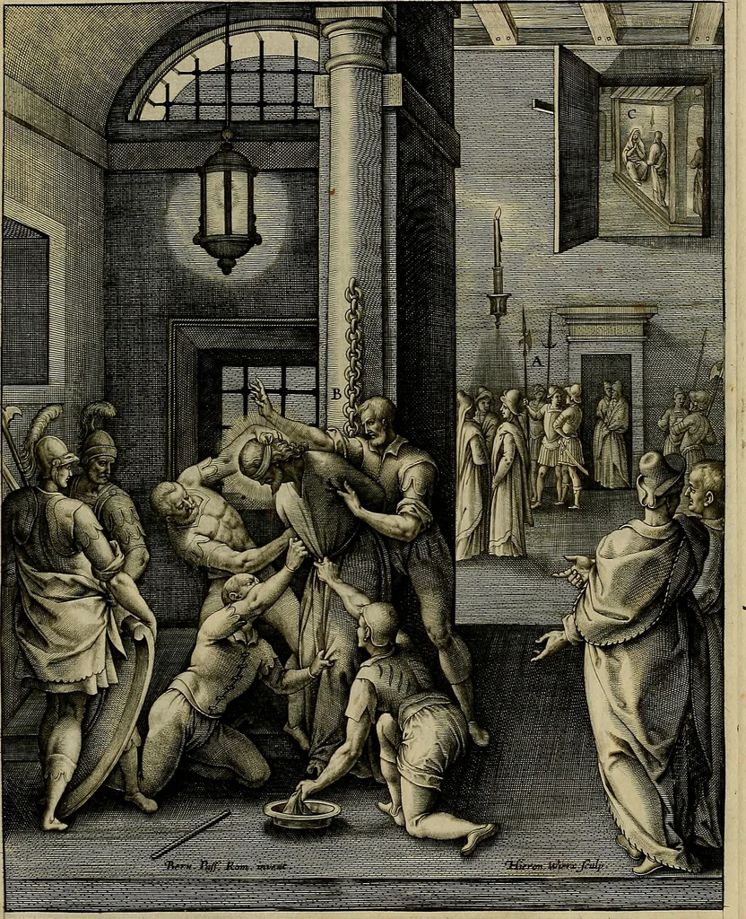 An illustration from Evangelicae historiae imagines : ex ordine euangeliorum, quae toto anno in missae sacrificio recitantur, in ordinem temporis vitae Christi digestae, 1593, leaf 244