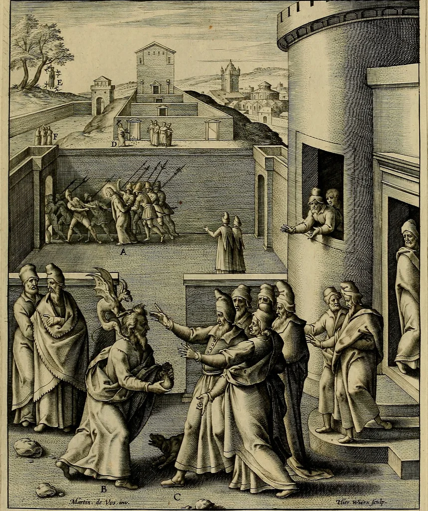 An illustration from Evangelicae historiae imagines : ex ordine euangeliorum, quae toto anno in missae sacrificio recitantur, in ordinem temporis vitae Christi digestae, 1593, leaf 248