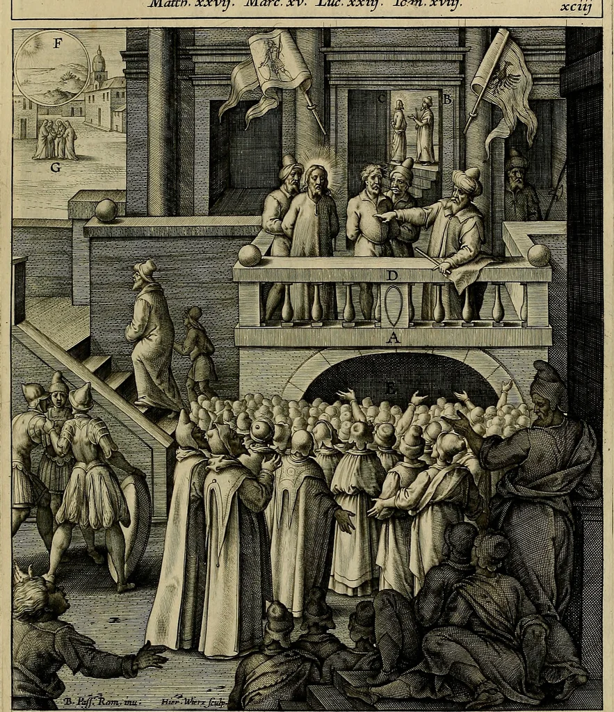 An illustration from Evangelicae historiae imagines : ex ordine euangeliorum, quae toto anno in missae sacrificio recitantur, in ordinem temporis vitae Christi digestae, 1593, leaf 254