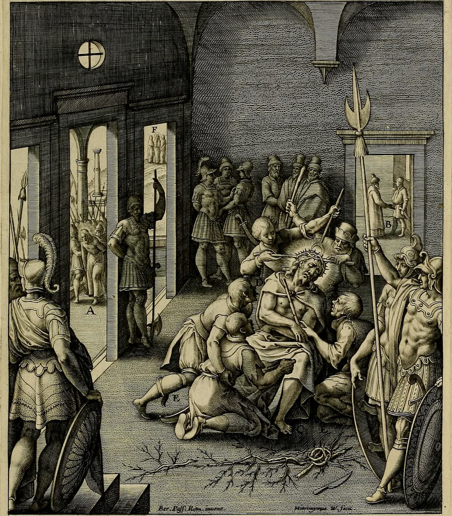 An illustration from Evangelicae historiae imagines : ex ordine euangeliorum, quae toto anno in missae sacrificio recitantur, in ordinem temporis vitae Christi digestae, 1593, leaf 258