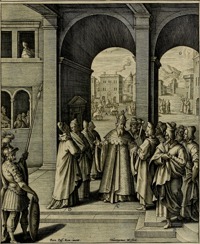 An illustration from Evangelicae historiae imagines : ex ordine euangeliorum, quae toto anno in missae sacrificio recitantur, in ordinem temporis vitae Christi digestae, 1593, leaf 26