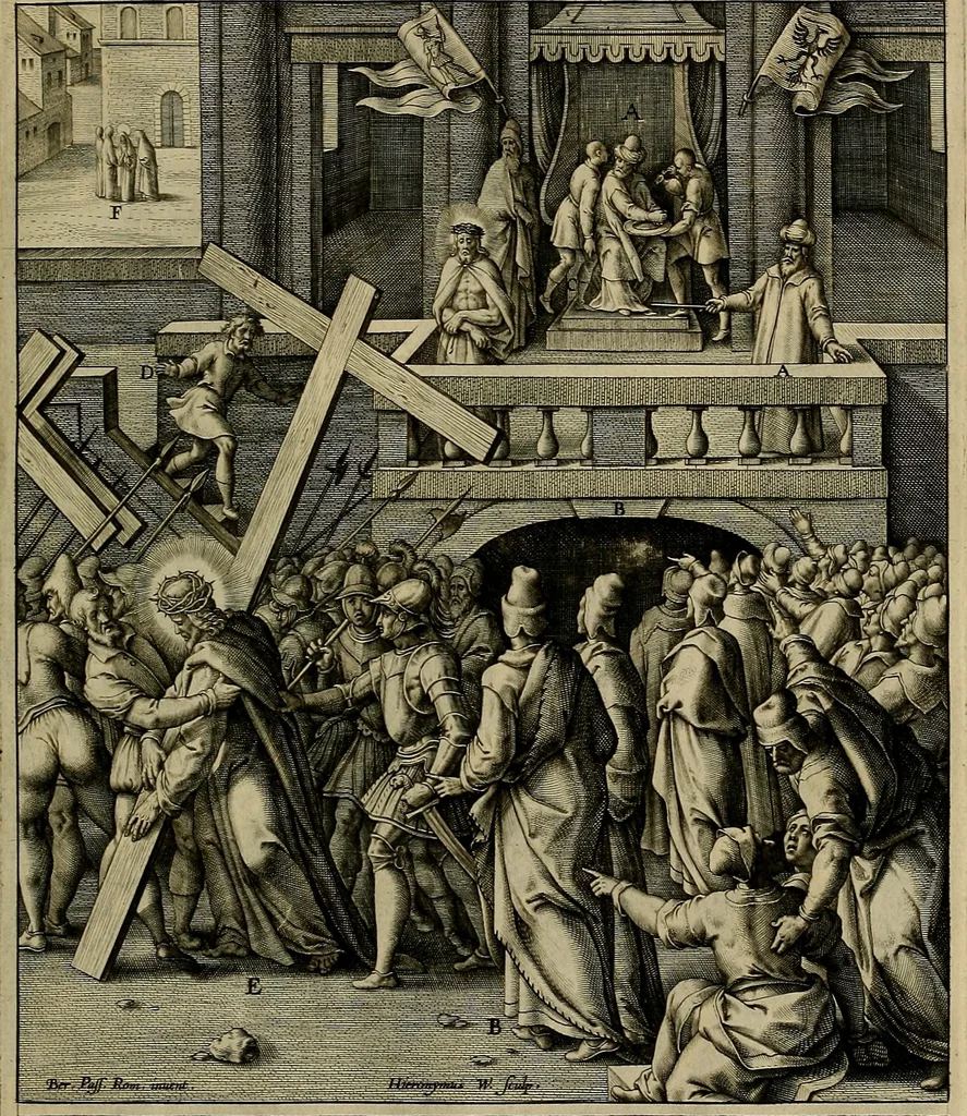 An illustration from Evangelicae historiae imagines : ex ordine euangeliorum, quae toto anno in missae sacrificio recitantur, in ordinem temporis vitae Christi digestae, 1593, leaf 262