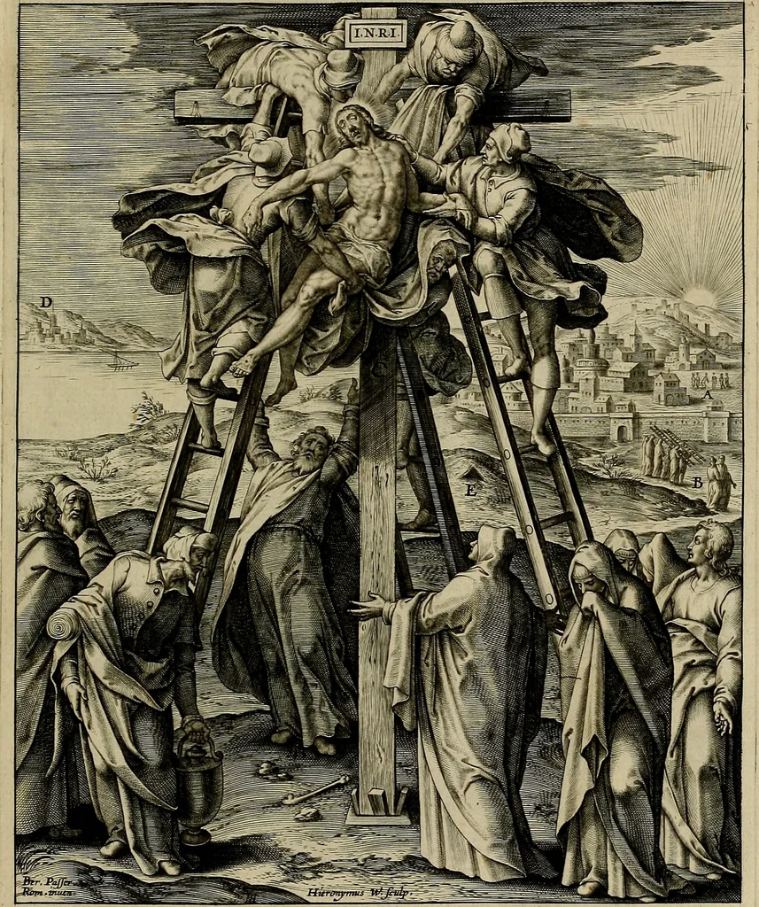 An illustration from Evangelicae historiae imagines : ex ordine euangeliorum, quae toto anno in missae sacrificio recitantur, in ordinem temporis vitae Christi digestae, 1593, leaf 278
