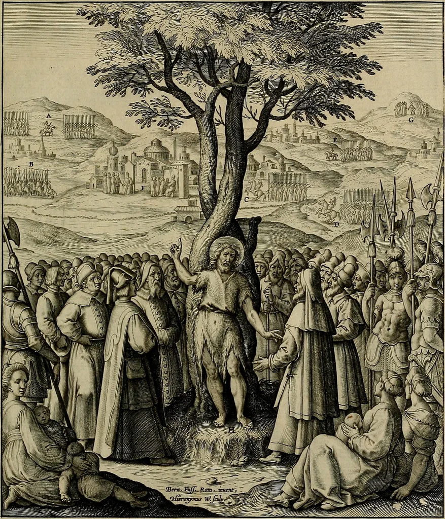 An illustration from Evangelicae historiae imagines : ex ordine euangeliorum, quae toto anno in missae sacrificio recitantur, in ordinem temporis vitae Christi digestae, 1593, leaf 34