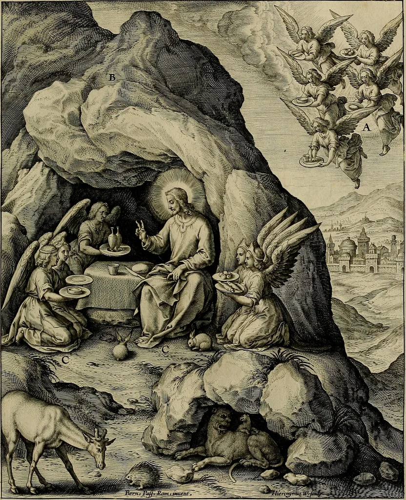 An illustration from Evangelicae historiae imagines : ex ordine euangeliorum, quae toto anno in missae sacrificio recitantur, in ordinem temporis vitae Christi digestae, 1593, leaf 42