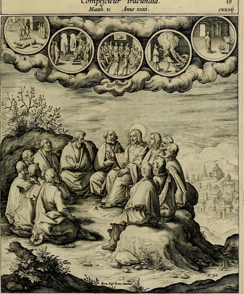 An illustration from Evangelicae historiae imagines : ex ordine euangeliorum, quae toto anno in missae sacrificio recitantur, in ordinem temporis vitae Christi digestae, 1593, leaf 52