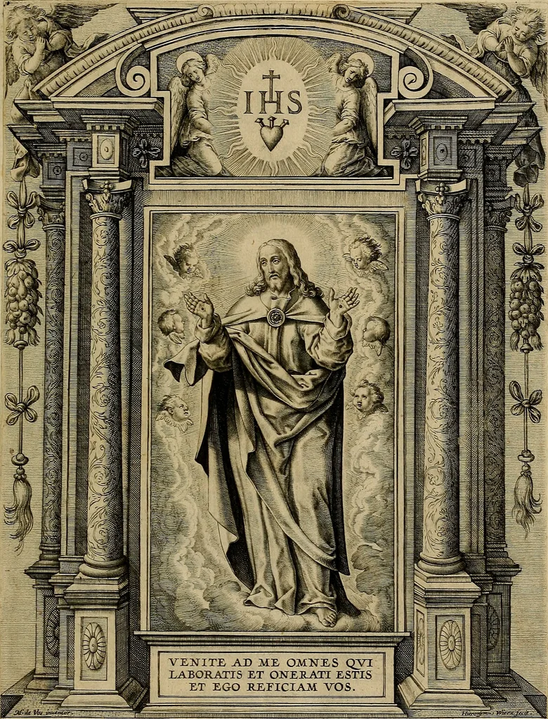 An illustration from Evangelicae historiae imagines : ex ordine euangeliorum, quae toto anno in missae sacrificio recitantur, in ordinem temporis vitae Christi digestae, 1593, leaf 6