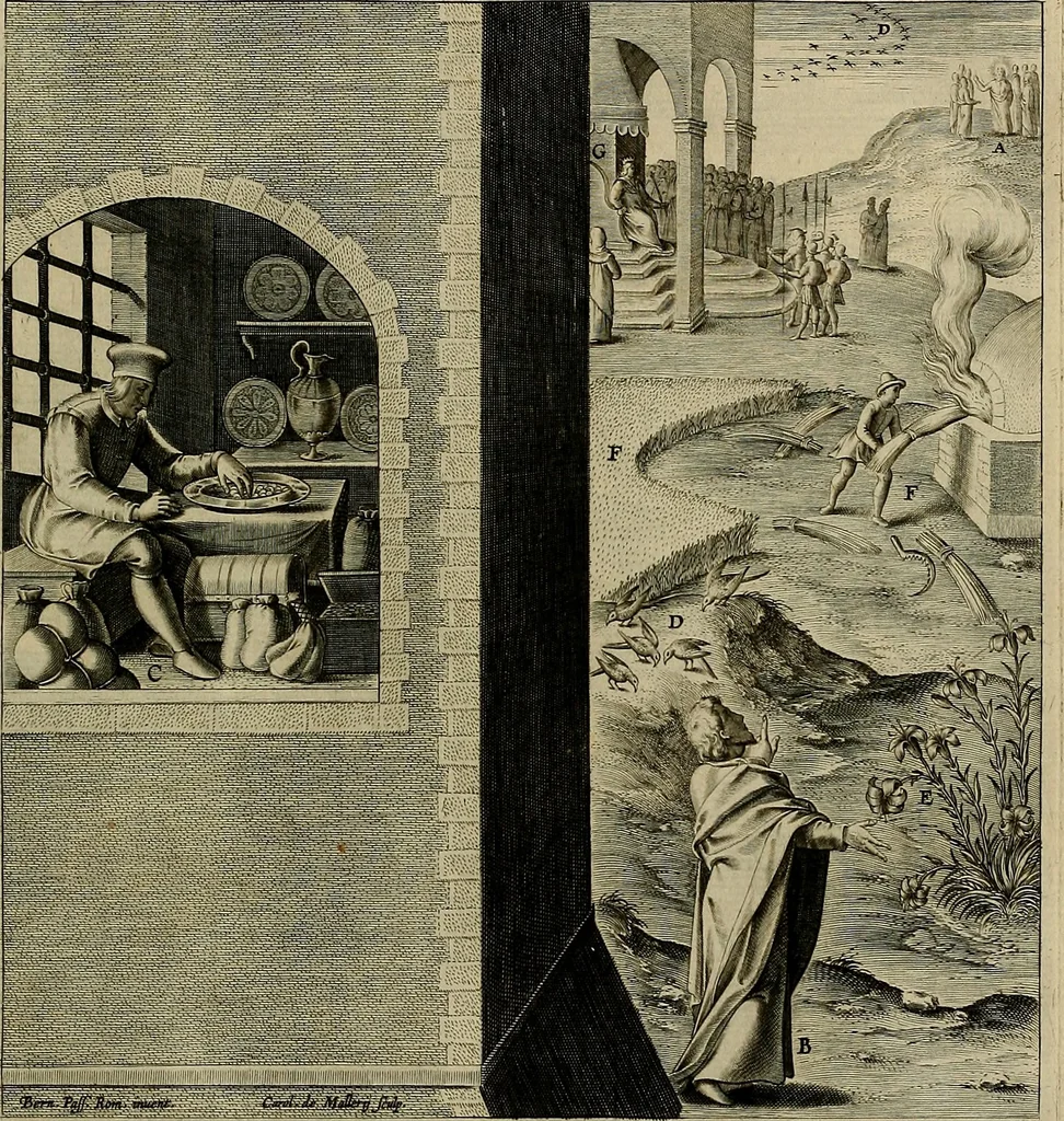 An illustration from Evangelicae historiae imagines : ex ordine euangeliorum, quae toto anno in missae sacrificio recitantur, in ordinem temporis vitae Christi digestae, 1593, leaf 60