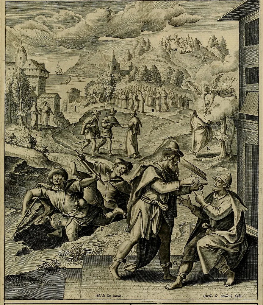 An illustration from Evangelicae historiae imagines : ex ordine euangeliorum, quae toto anno in missae sacrificio recitantur, in ordinem temporis vitae Christi digestae, 1593, leaf 62
