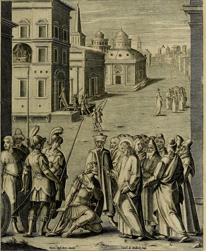 An illustration from Evangelicae historiae imagines : ex ordine euangeliorum, quae toto anno in missae sacrificio recitantur, in ordinem temporis vitae Christi digestae, 1593, leaf 68