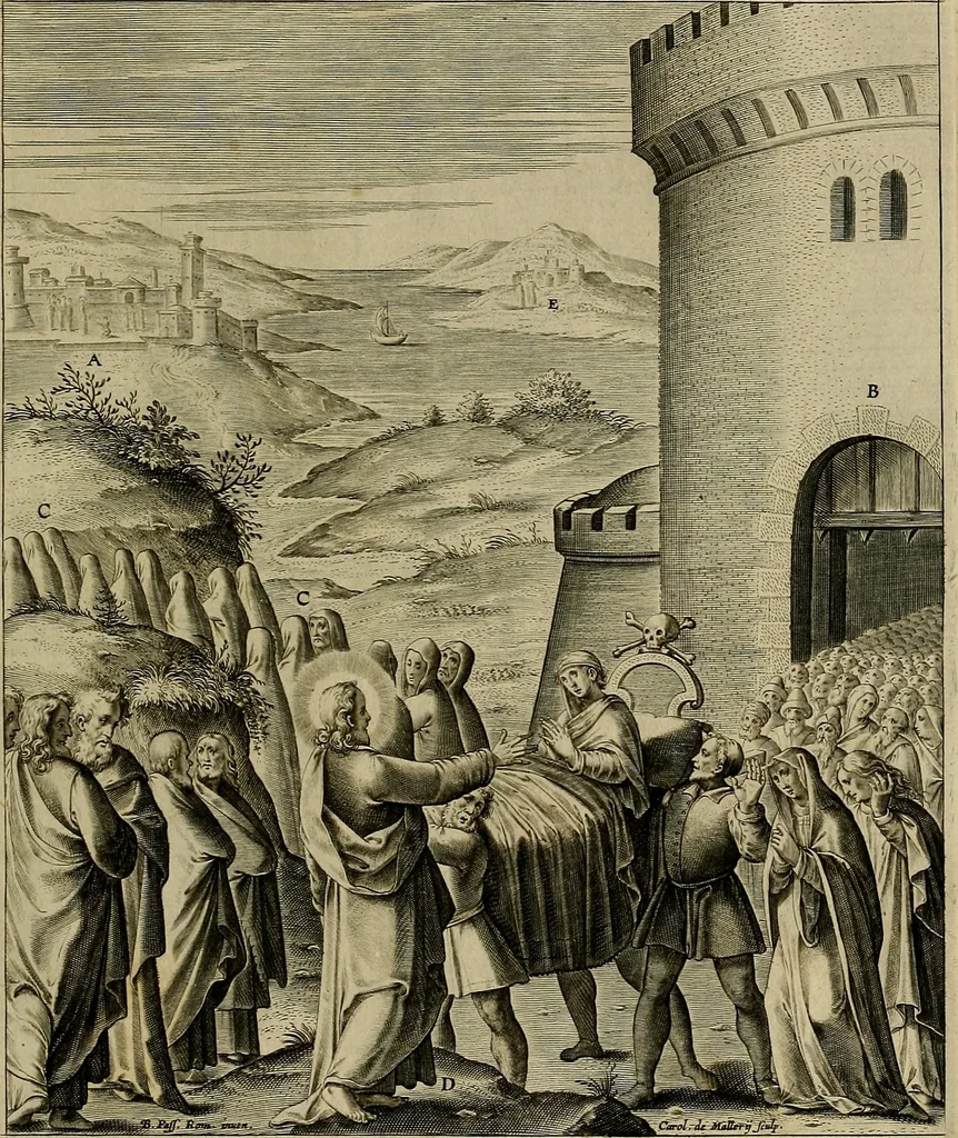 An illustration from Evangelicae historiae imagines : ex ordine euangeliorum, quae toto anno in missae sacrificio recitantur, in ordinem temporis vitae Christi digestae, 1593, leaf 70