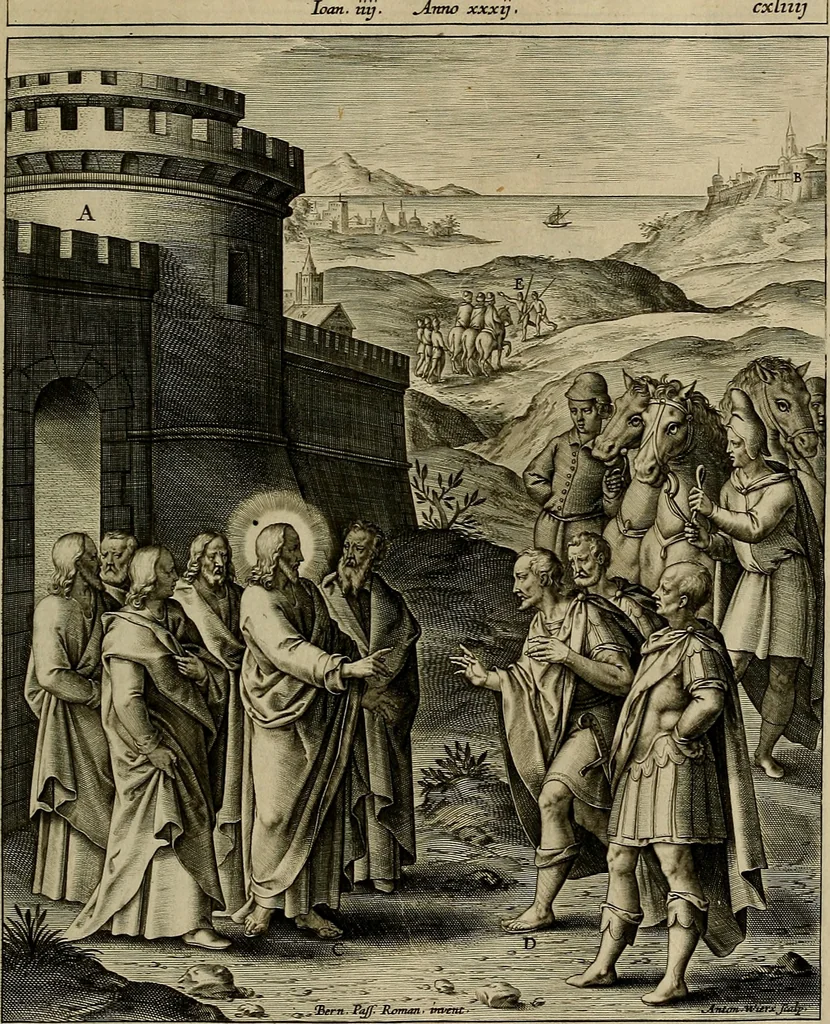 An illustration from Evangelicae historiae imagines : ex ordine euangeliorum, quae toto anno in missae sacrificio recitantur, in ordinem temporis vitae Christi digestae, 1593, leaf 88