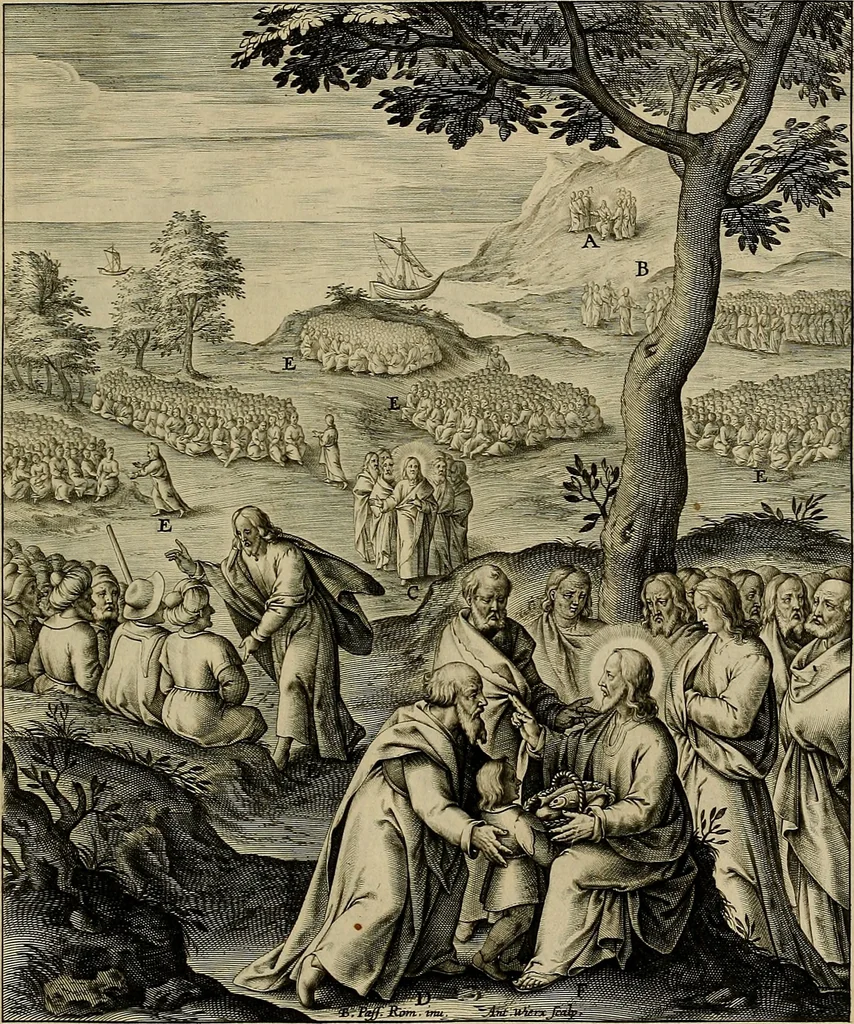 An illustration from Evangelicae historiae imagines : ex ordine euangeliorum, quae toto anno in missae sacrificio recitantur, in ordinem temporis vitae Christi digestae, 1593, leaf 98