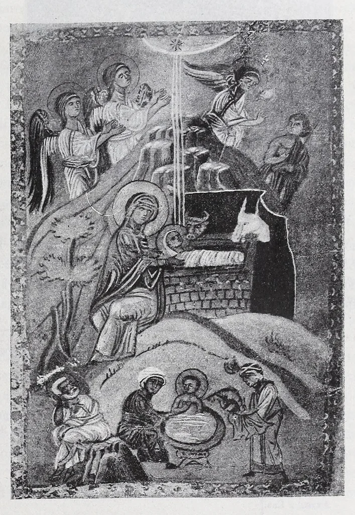 An illustration from Evangelīe v pami︠a︡tnikakh ikonografīi preimushchestvenno vizantīĭskikh i russkikh, 1892, leaf 149