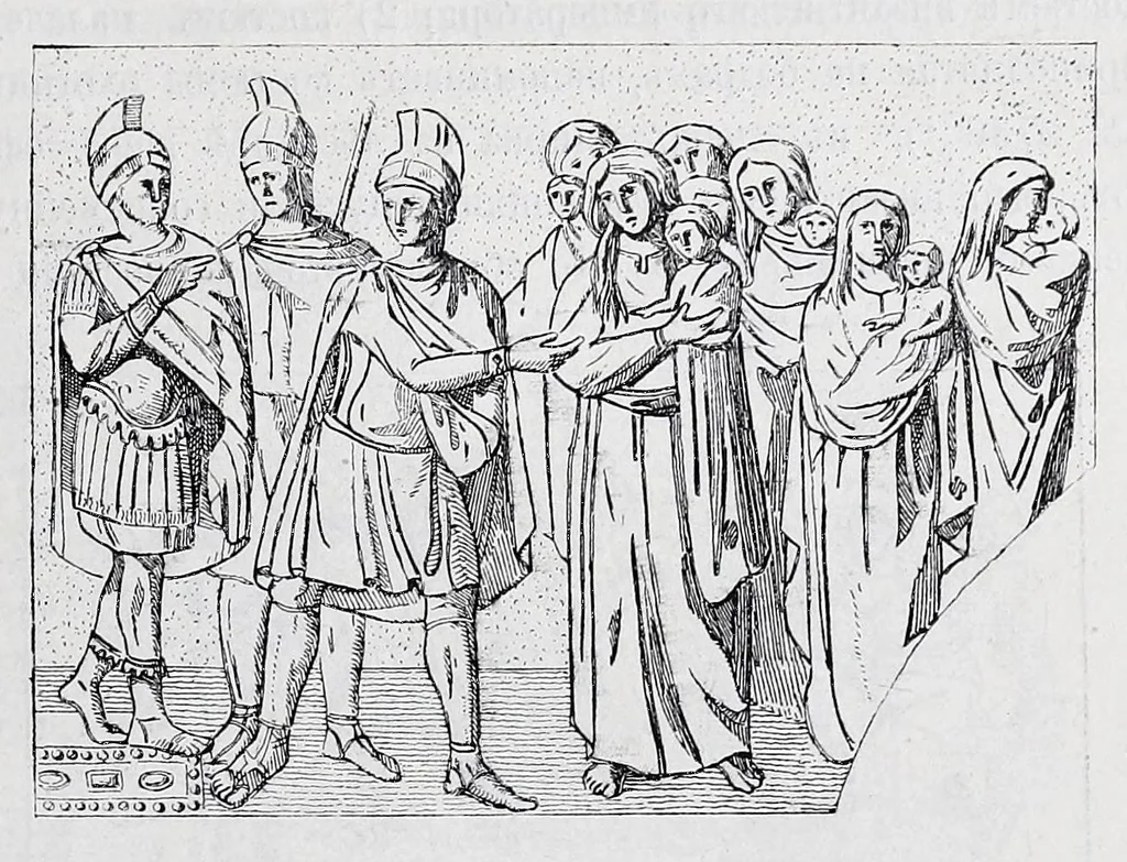 An illustration from Evangelīe v pami︠a︡tnikakh ikonografīi preimushchestvenno vizantīĭskikh i russkikh, 1892, leaf 239
