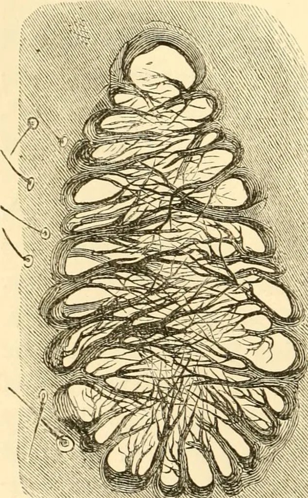 An illustration from Evenings at the microscope : or, Researches among the minuter organs and forms of animal life, 1884, leaf 111