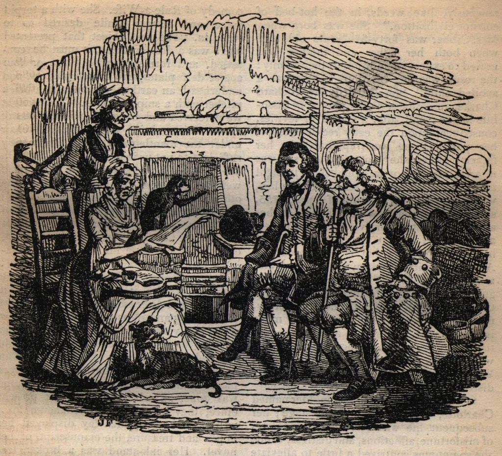 An illustration from The Every-Day Book […] and Table Book; or, Everlasting Calendar of Popular Amusements, Sports, Pastimes, Ceremonies, Manners, Customs, and Events, Incident to Each of the Three Hundred and Sixty-Five Days, in Past and Present Times, &c &c by William Hone [Volume III], 1827, leaf 74