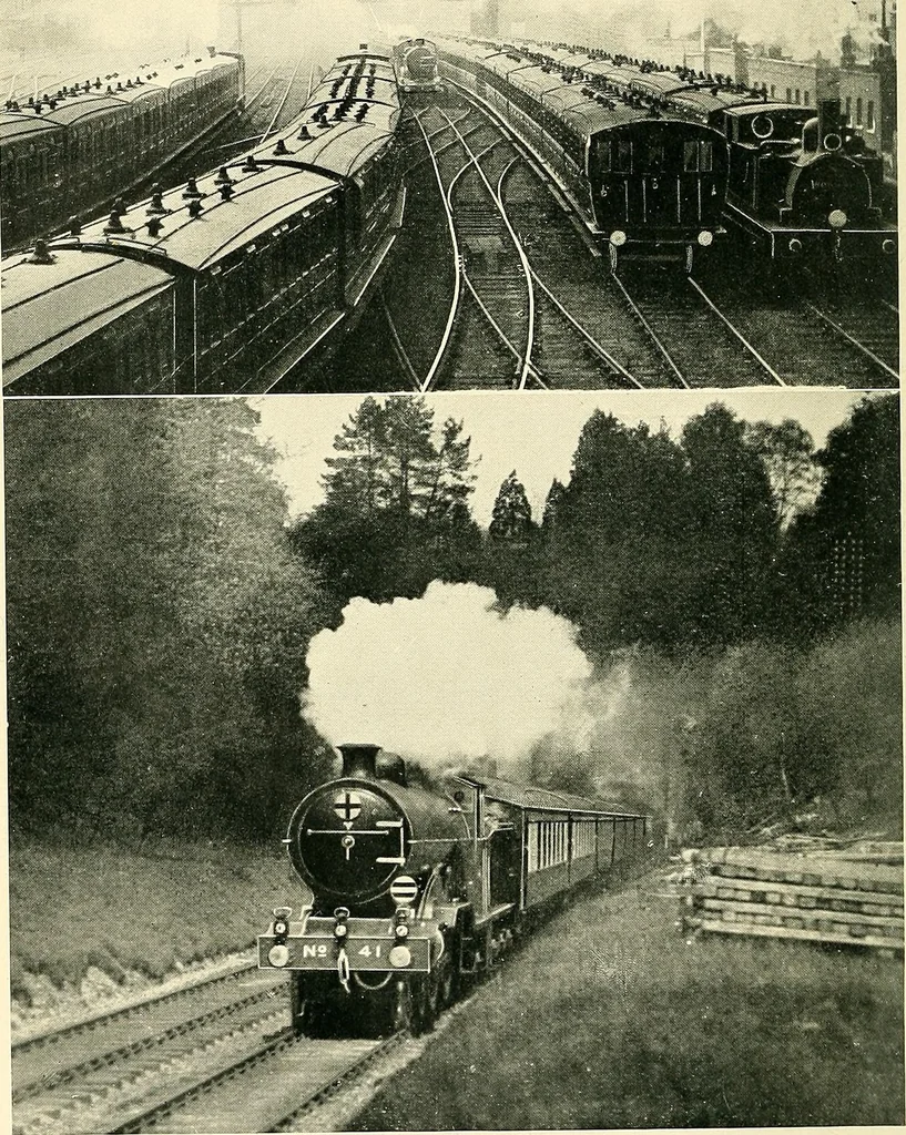 An illustration from Every boy's book of railways and steamships, 1911, leaf 187