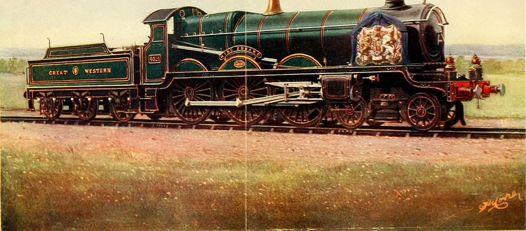 An illustration from Every boy's book of railways and steamships, 1911, leaf 19