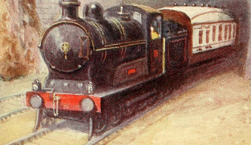 An illustration from Every boy's book of railways and steamships, 1911, leaf 7