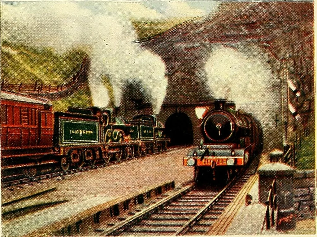 An illustration from Every boy's book of railways and steamships, 1911, leaf 8