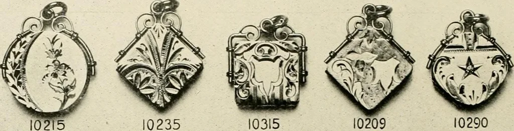 An illustration from Everything in jewelry and photo jewelry : catalogue no. 12., 1918, leaf 21